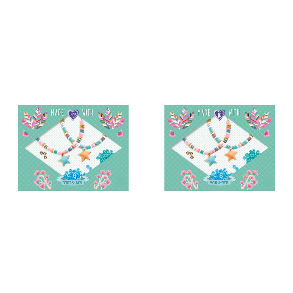 2PK Djeco You & Me Heishi Stars Beads Set Jewellery DIY Kit 10y+