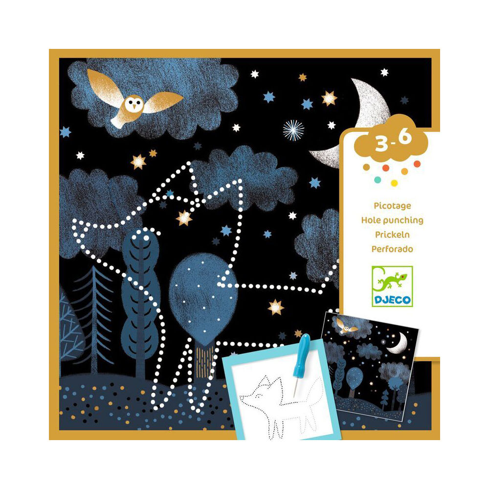 Djeco Image Reveal Piercing Set 20x20cm Kids/Children 3y+