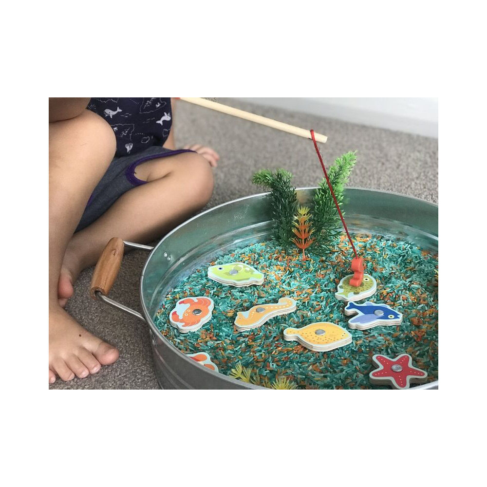 12pc Djeco Magnetic Tropical Fishing Toy Kids/Children 2y+