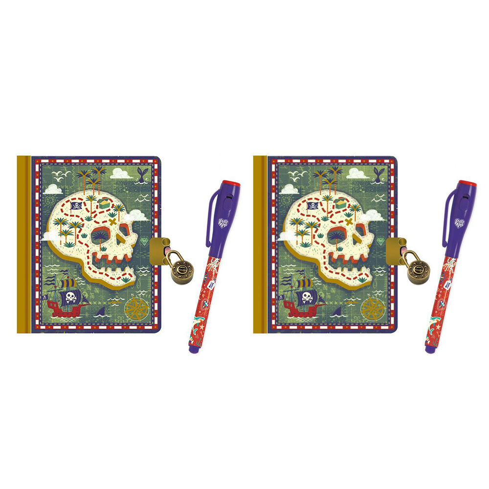 2PK Djeco Steve Little Secret Notebook w/ Magic Pen Stationery 8y+