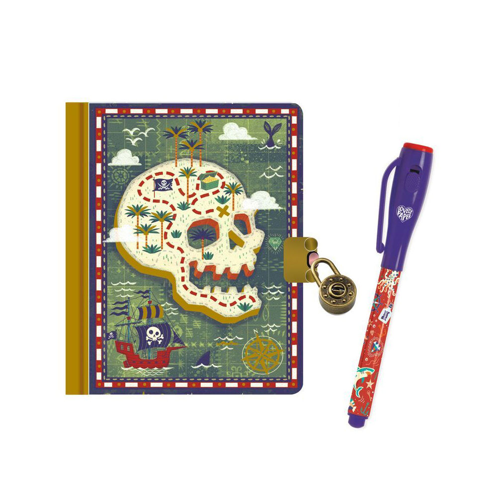 2PK Djeco Steve Little Secret Notebook w/ Magic Pen Stationery 8y+