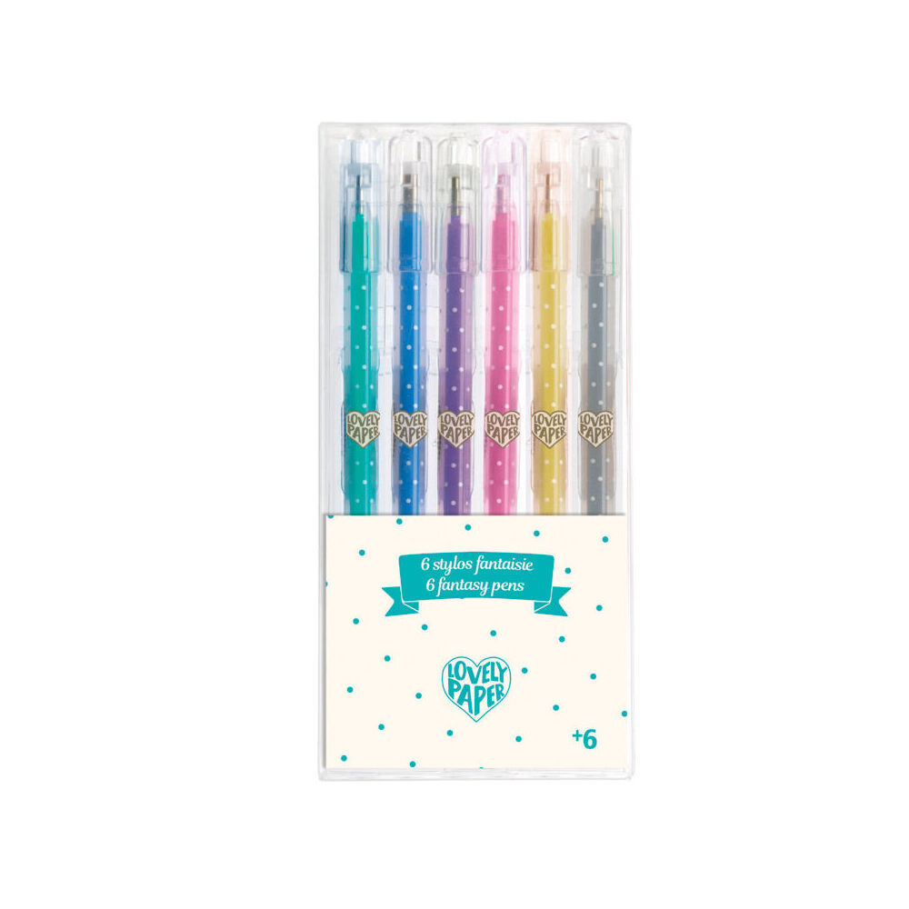 12pc Djeco Glitter Colourful Gel Pens Kit Kids/Children 3y+