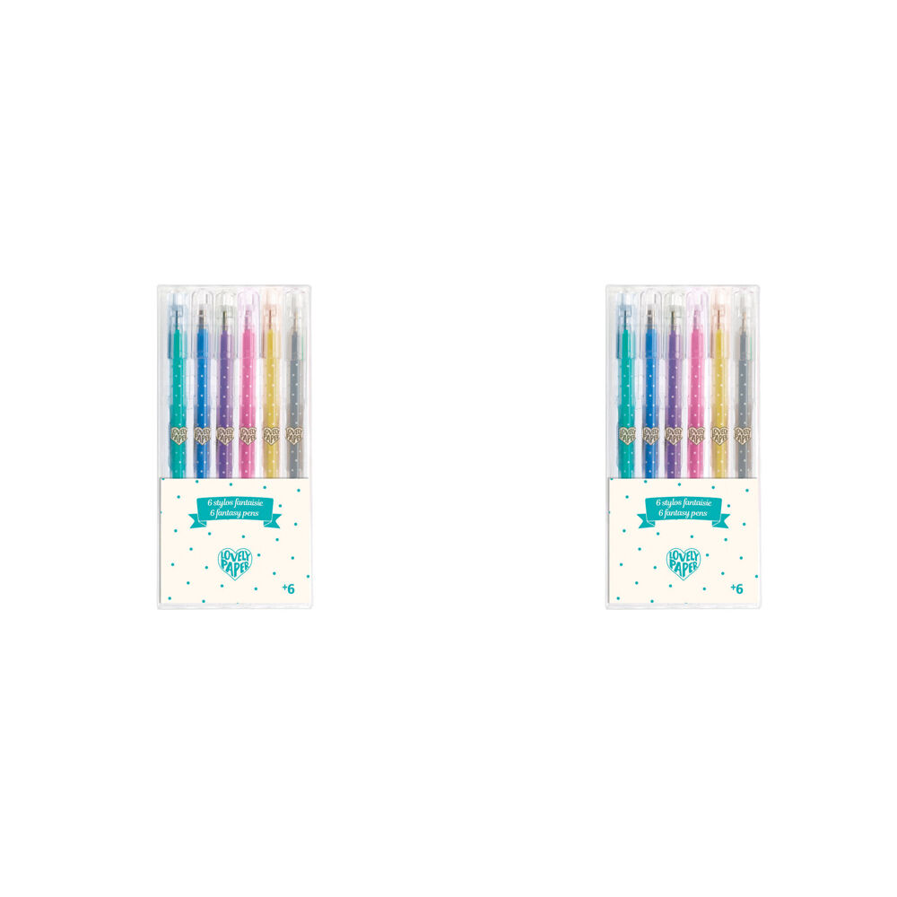 12pc Djeco Glitter Colourful Gel Pens Kit Kids/Children 3y+