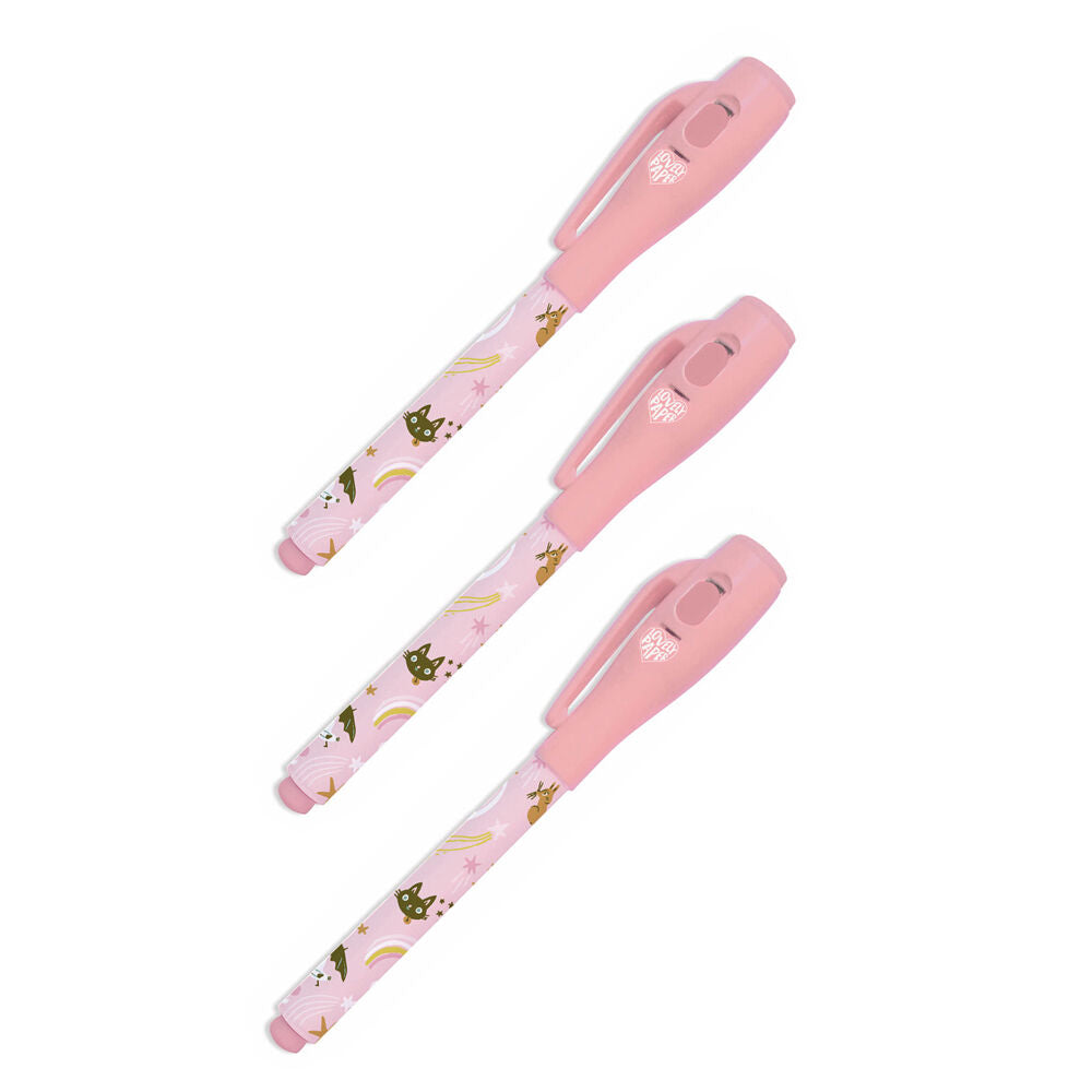 3PK Djeco Lucille Magic Pen w/ Invisible Ink Stationery 3y+