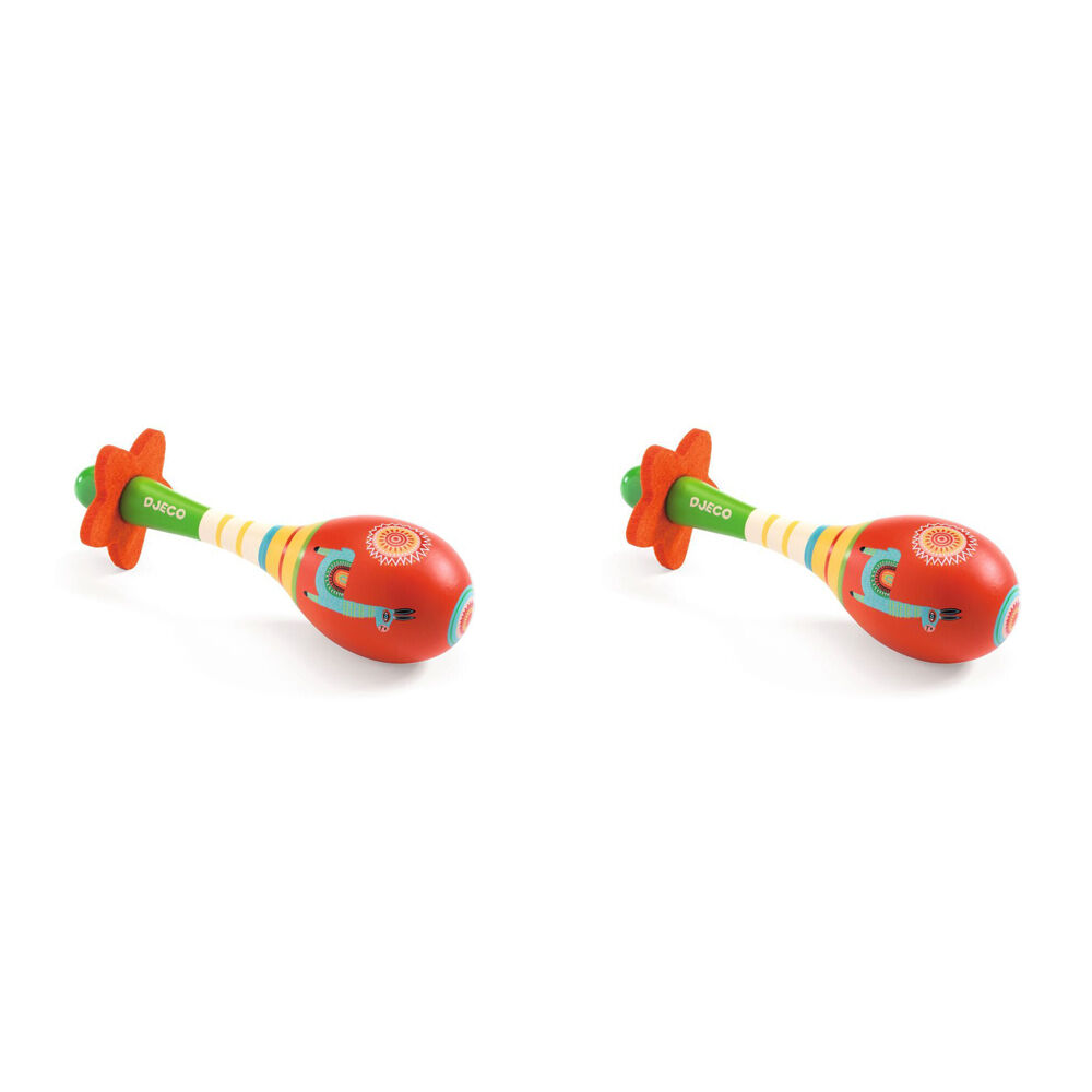 2PK Djeco Animambo Maracas Kids/Childrens Musical Play Toy 12m+