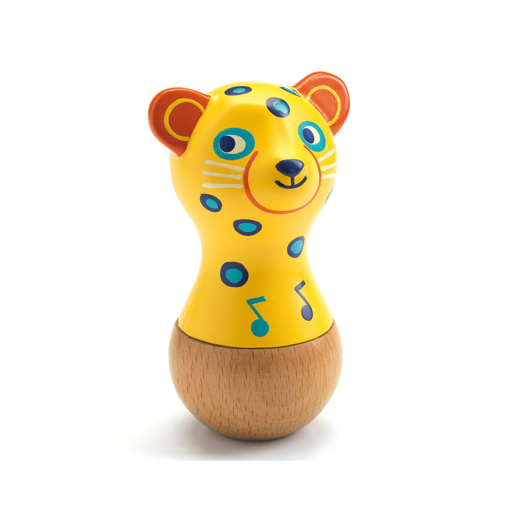 2PK Djeco Animambo Jaguar Maracas Kids Musical Play Toy 12m+