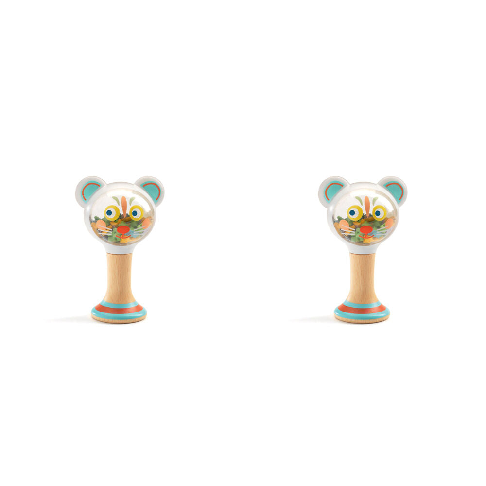 2PK Djeco Babymaraki Shaker/Rattle Kids/Children Toy 11cm Assorted 3m+