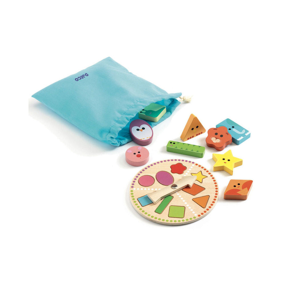 Djeco Tactilo Basic Wooden Game Kids Educational Play 3y+