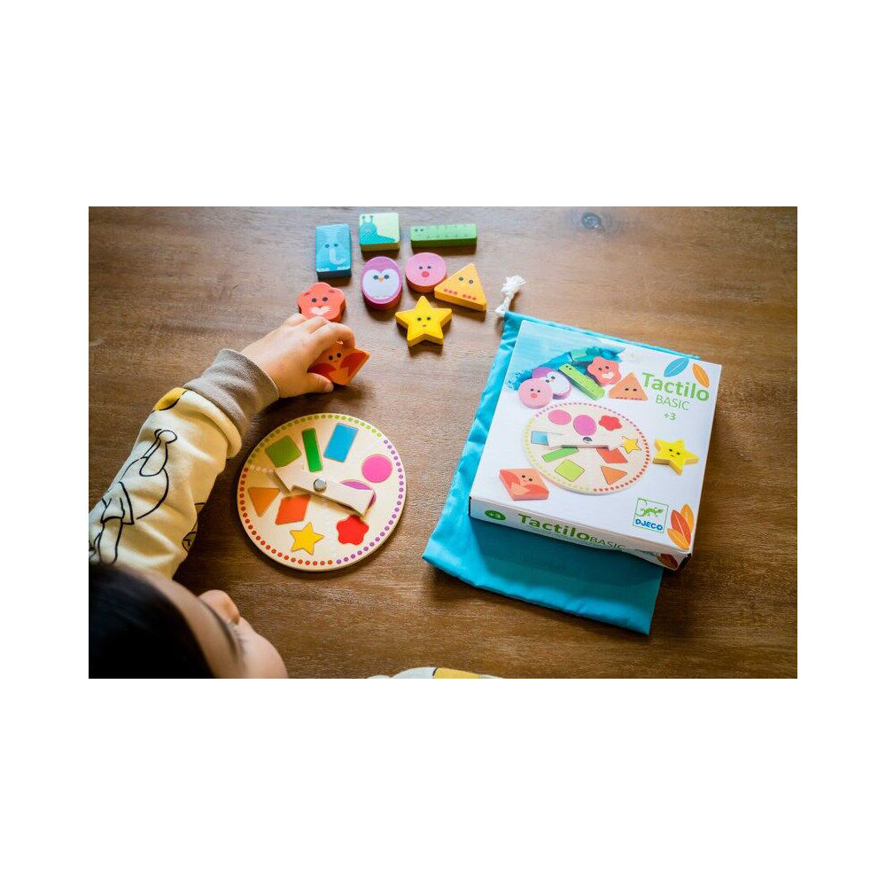 Djeco Tactilo Basic Wooden Game Kids Educational Play 3y+