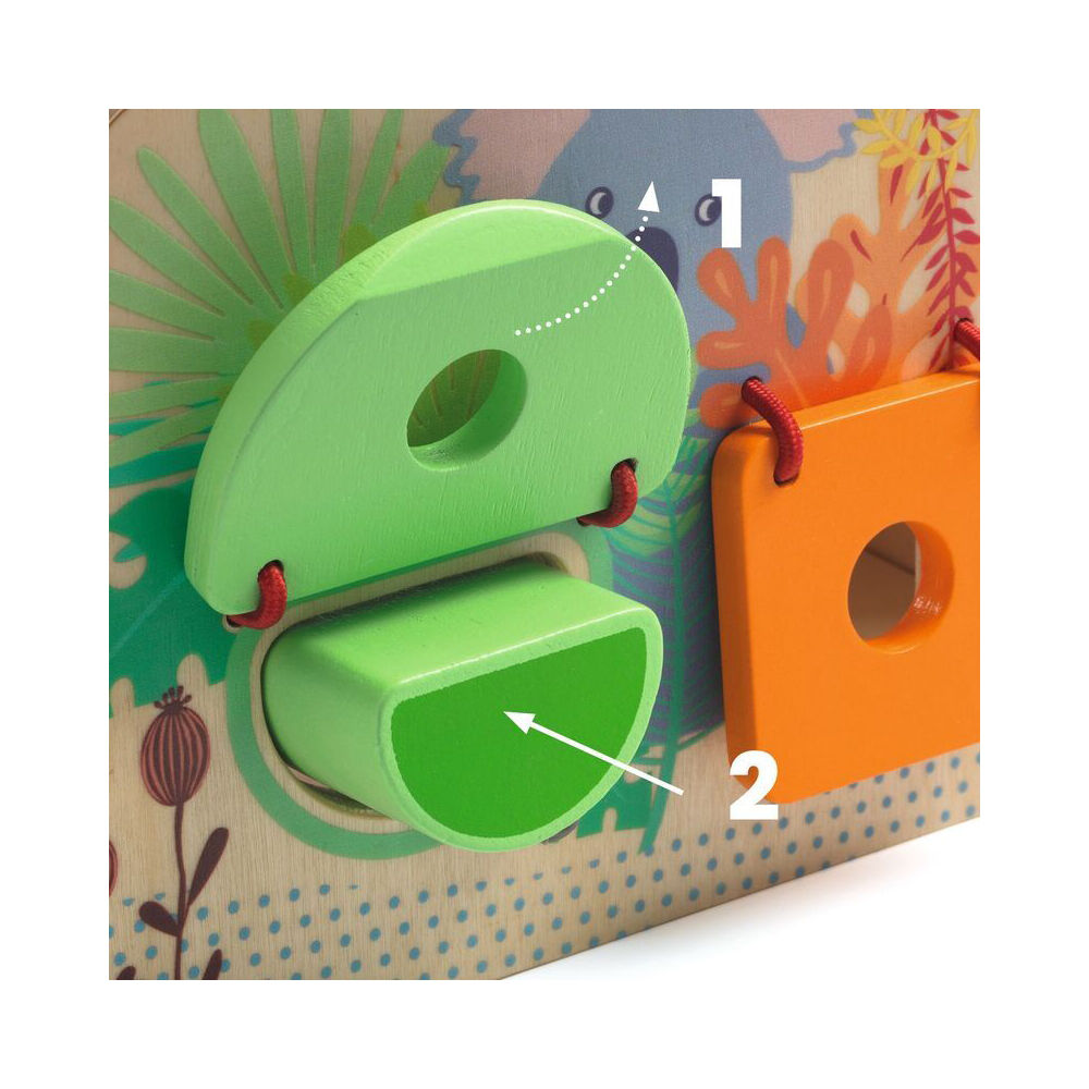 Djeco Wooden Multi Boita Shape Sorter Kids Educational Game 18m+