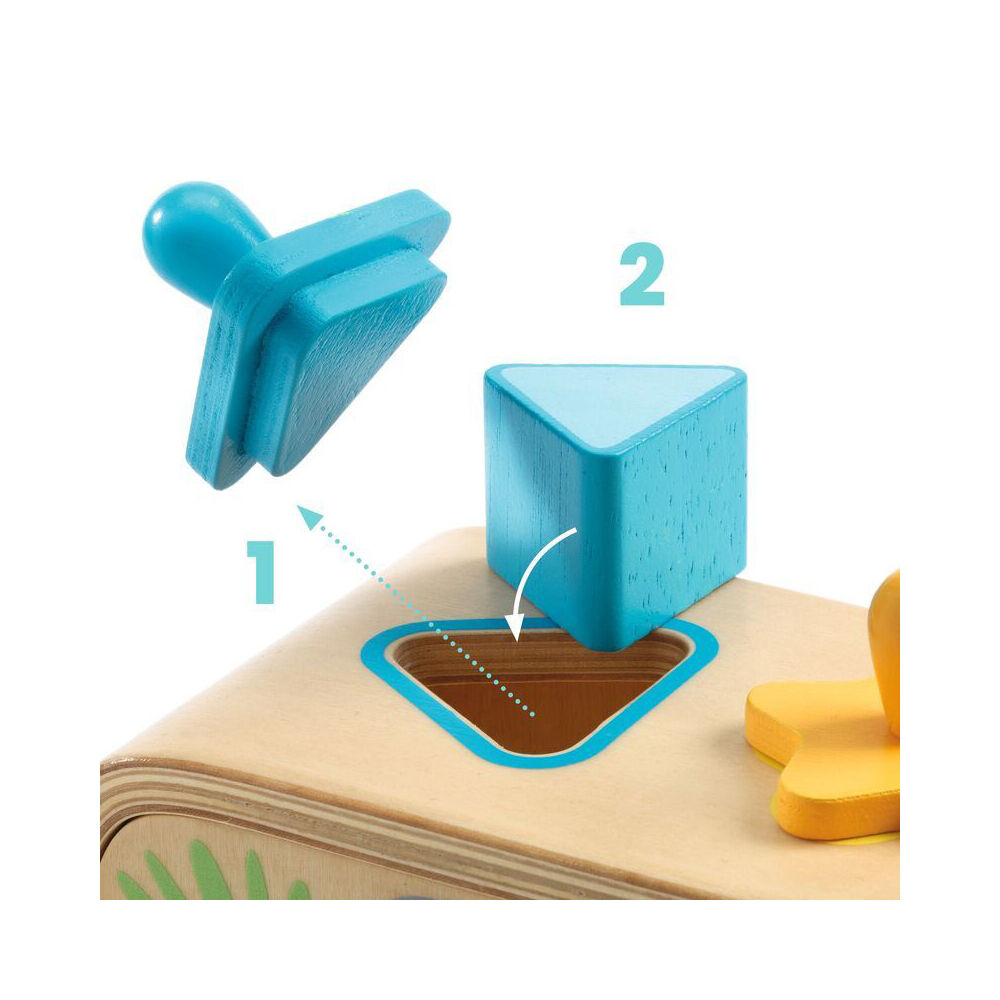 Djeco Wooden Multi Boita Shape Sorter Kids Educational Game 18m+