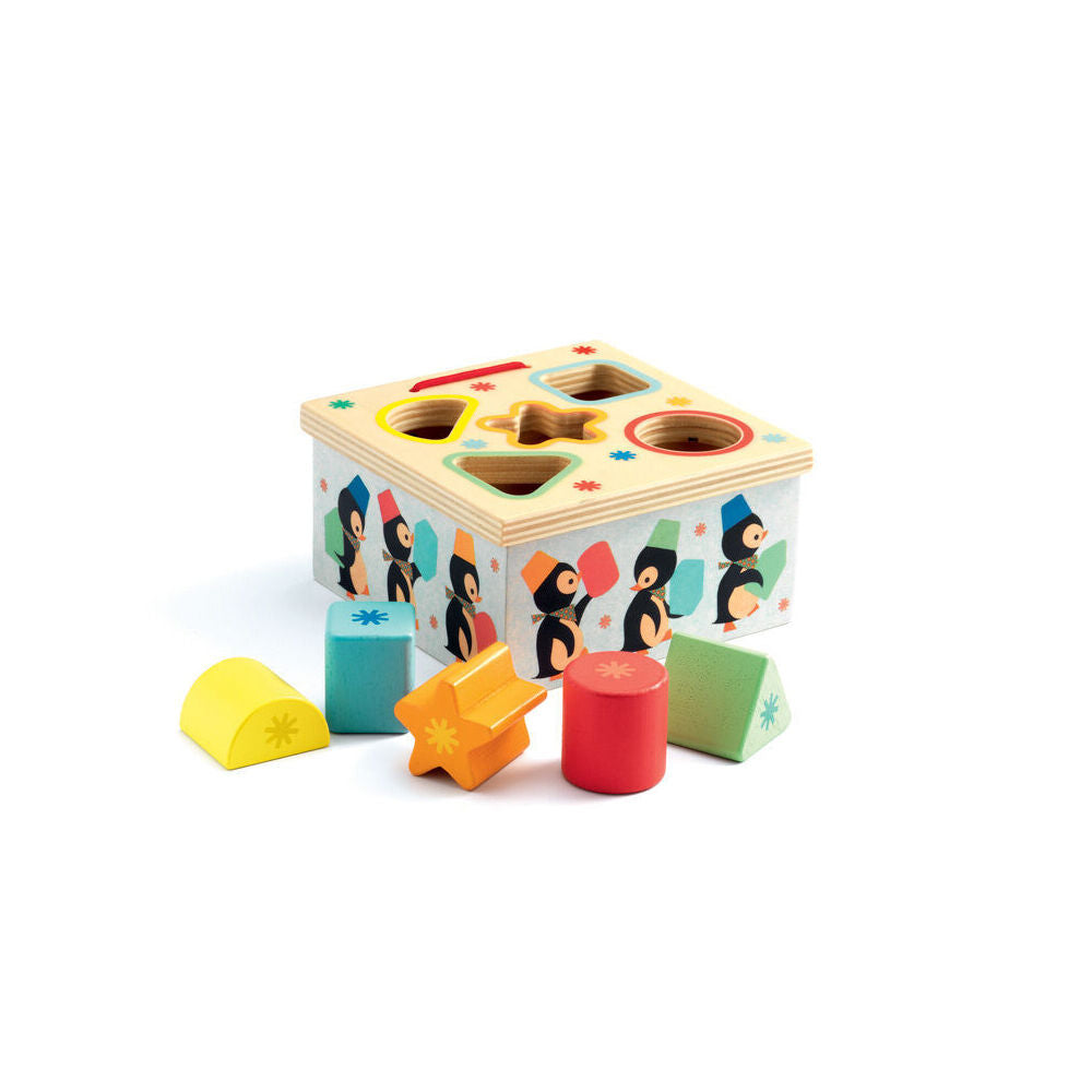 Djeco Geo Junzo Wooden Sorting Box 13cm Toy Kids/Children 18m+