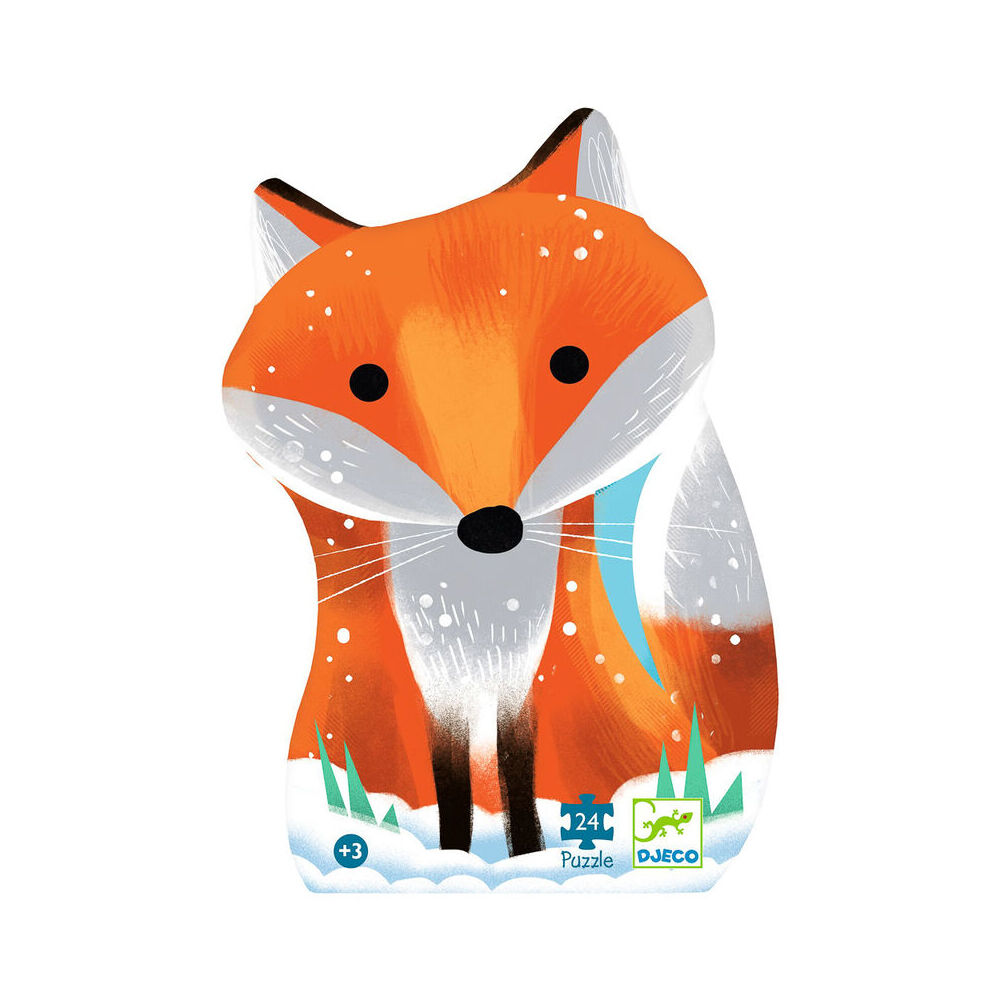 24pc Djeco Little Fox Silhouette Puzzle Game 42x30cm 3y+