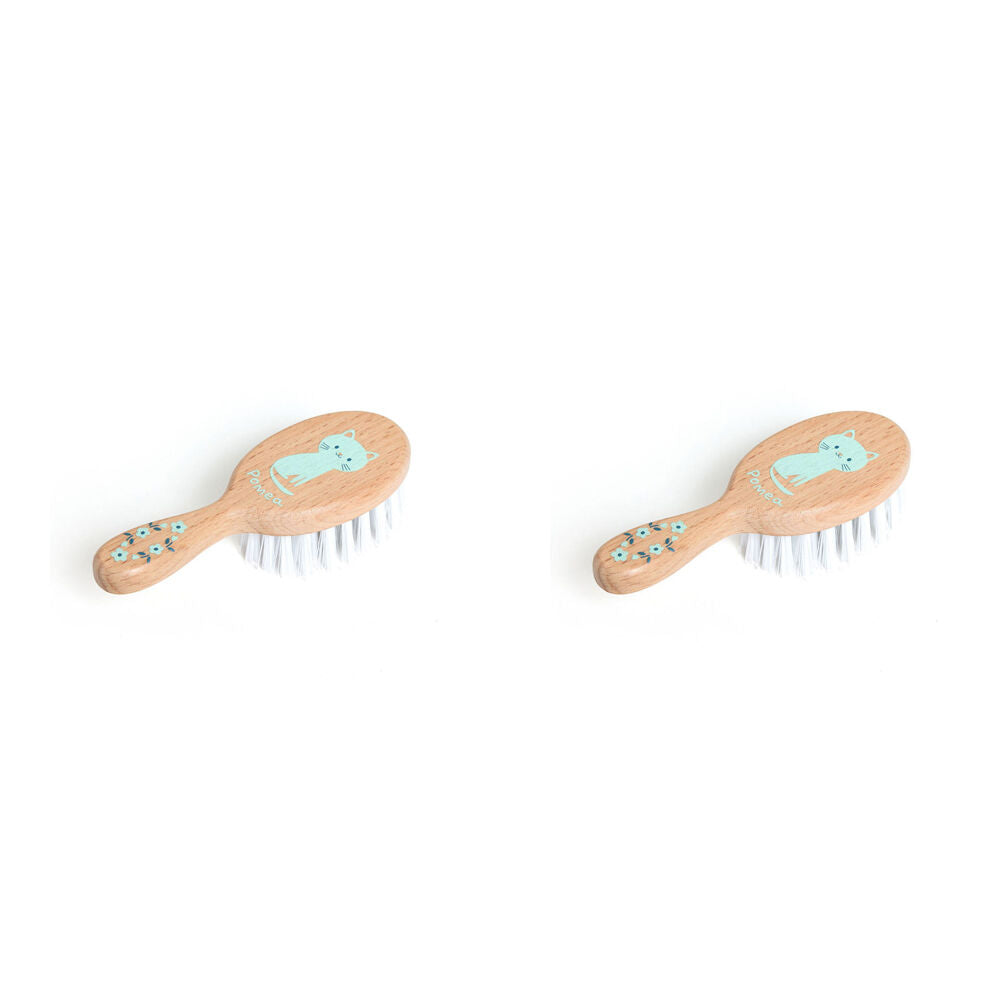 2PK Djeco 11cm Lovely Doll Hair Brush Pretend Play Accessory 3y+