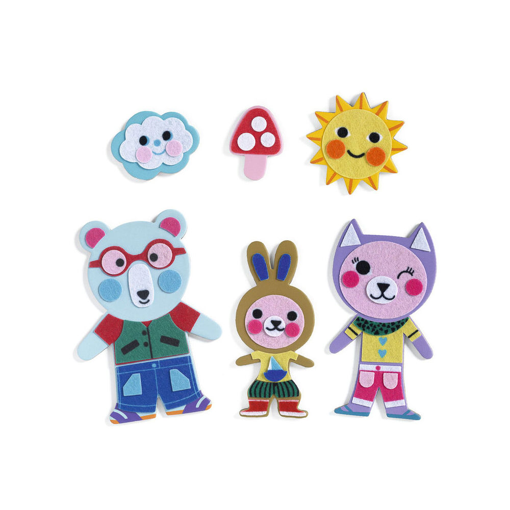 Djeco Do It Yourself Funky Family Magnets Kids DIY Kit 4y+
