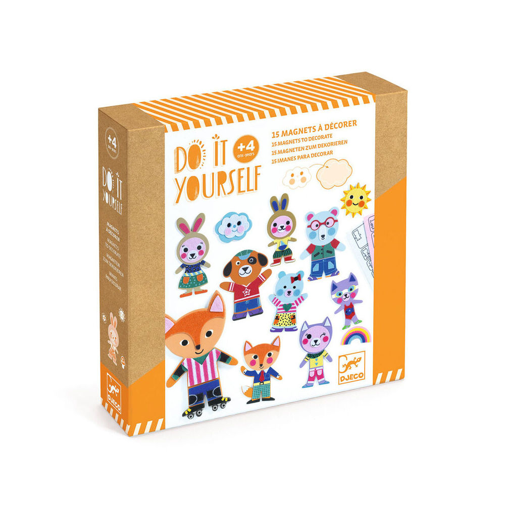 Djeco Do It Yourself Funky Family Magnets Kids DIY Kit 4y+
