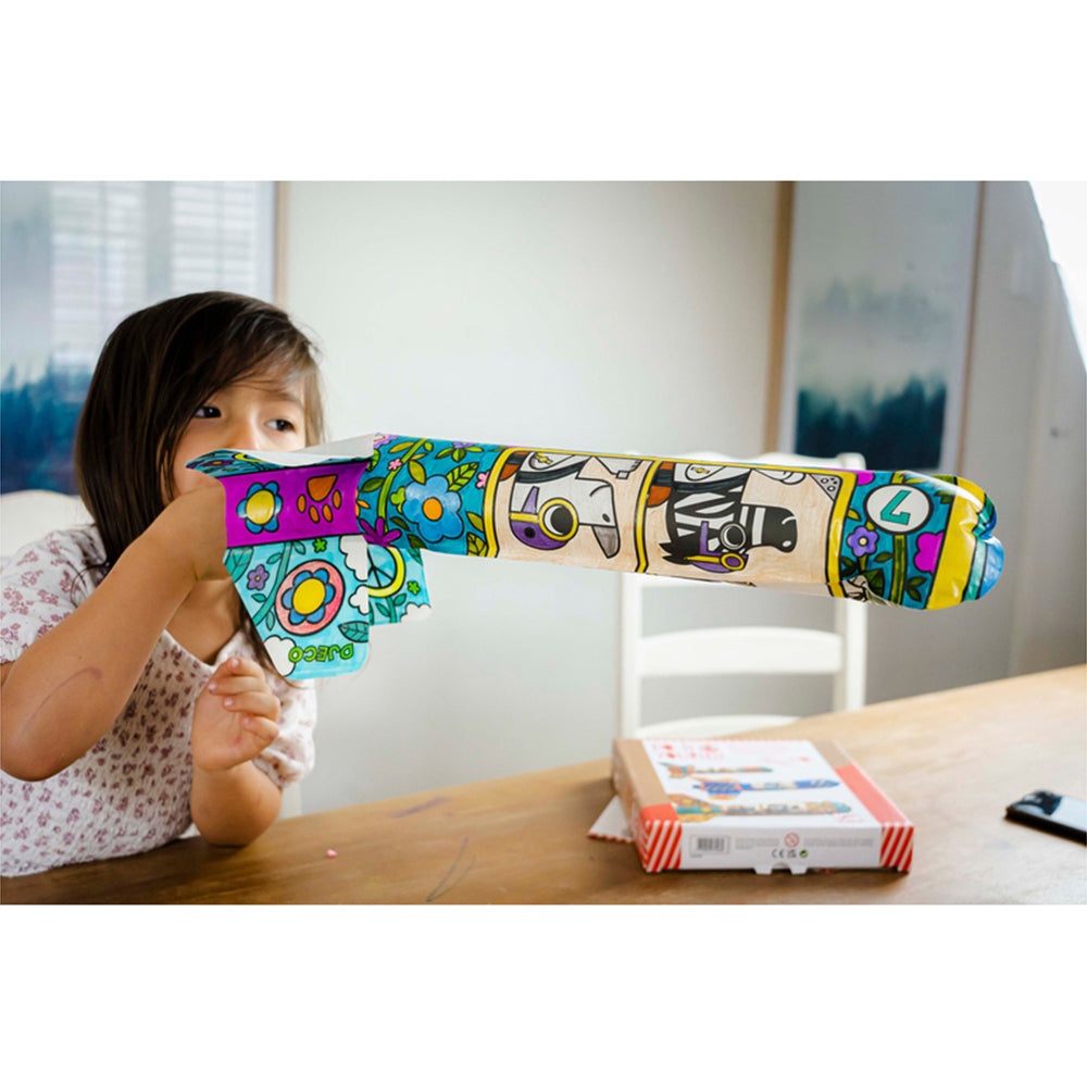 2PK Djeco Do It Yourself To The Sky Rockets Colour & Inflate Kids Craft 4y+