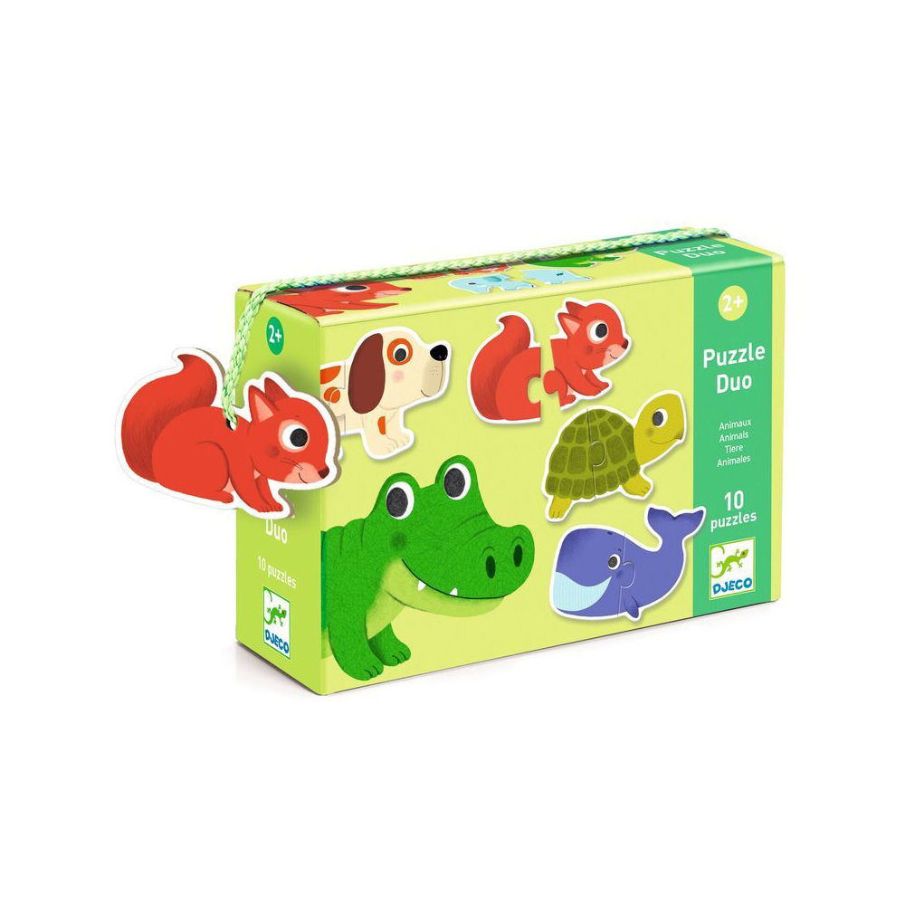 20pc Djeco Duo Animals Jigsaw Puzzle Kids Game 2y+