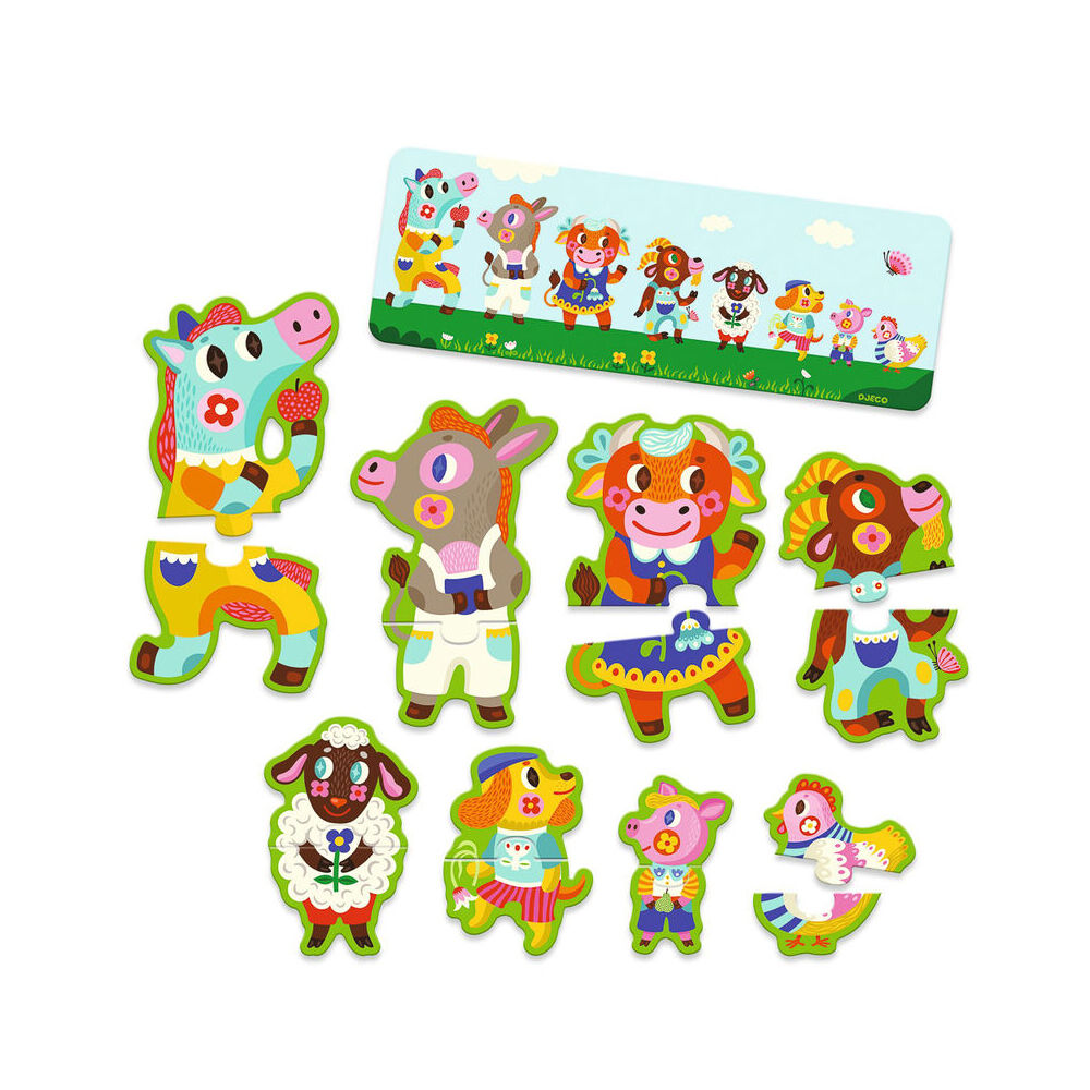Djeco Big & Small Game on the Farm Kids Educational Play 3y+