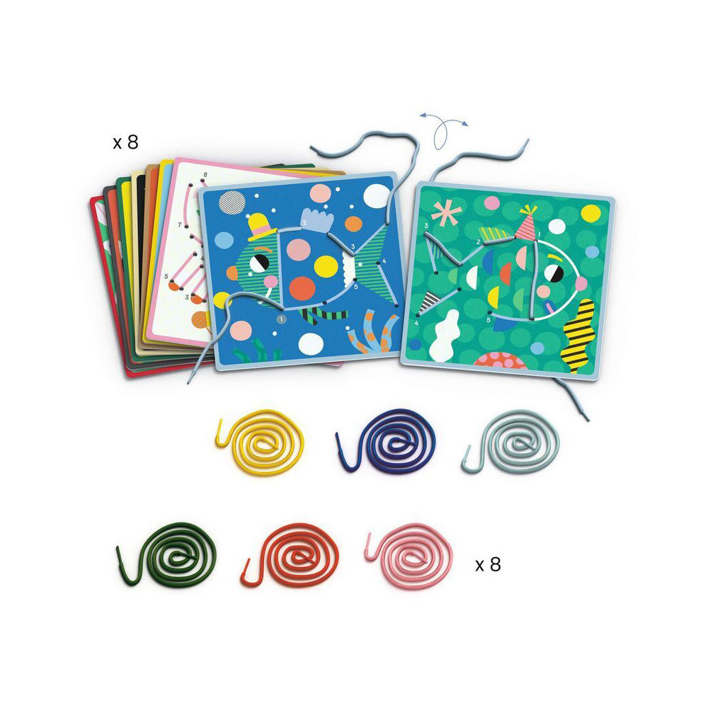 Djeco Dot-to-Dot Lacing Kids Creative Activity Kit 4y+
