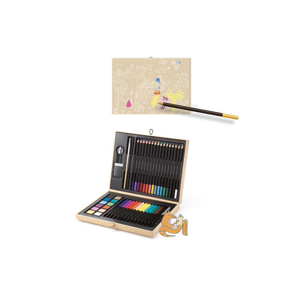 Djeco Colour Box Drawing Set Colouring Kit Kids/Children 5y+