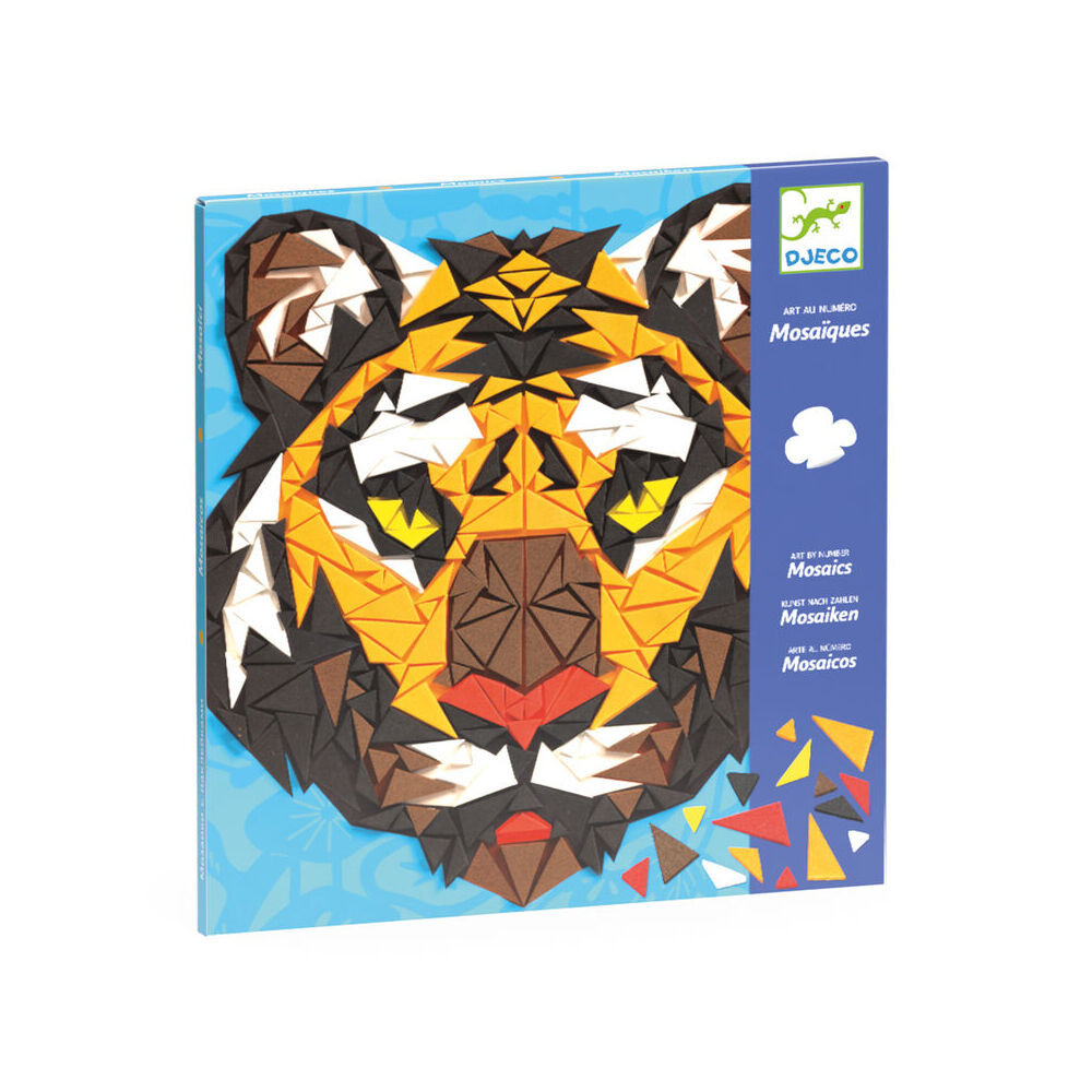 2PK Djeco Khan Mosaic Art/Craft Kids Activity Creative Kit 8y+
