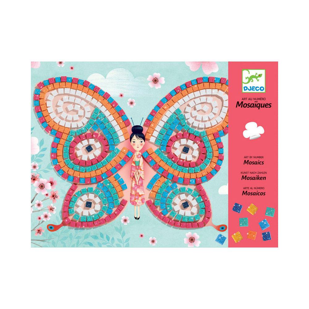 Djeco Butterflies Mosaic Art/Craft Kids Activity Creative Kit 4y+