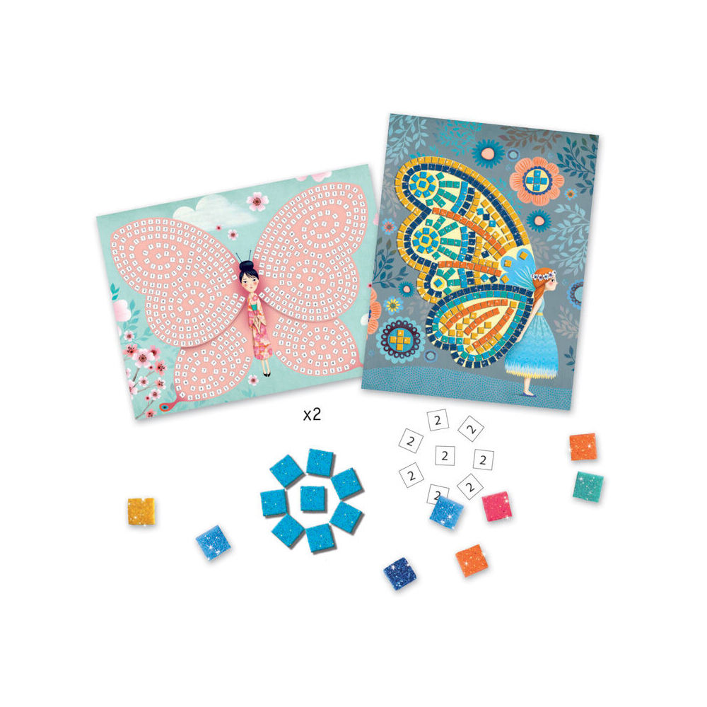 Djeco Butterflies Mosaic Art/Craft Kids Activity Creative Kit 4y+