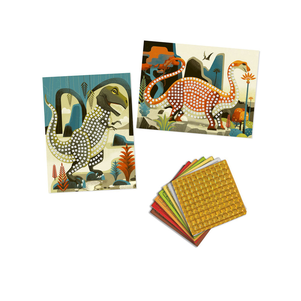 Djeco Dinosaurs Mosaic Art/Craft Kids Activity Creative Kit 4y+