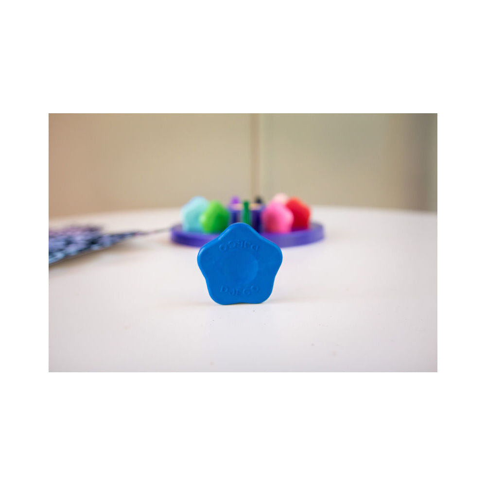 12pc Djeco Toddler Colouring Flower Crayons w/ Holder 18m+