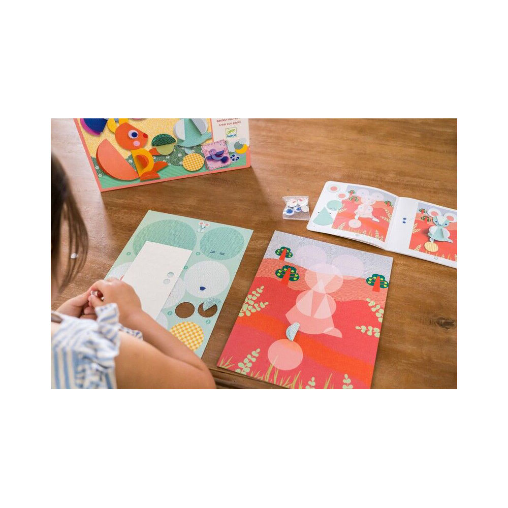 Djeco Round & Round Paper Collage Kids Activity Kit 3y+