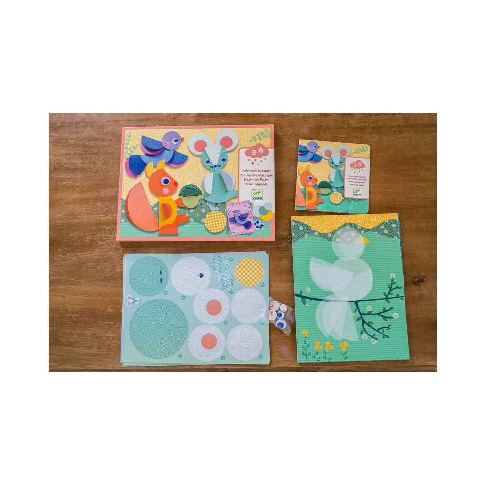 Djeco Round & Round Paper Collage Kids Activity Kit 3y+