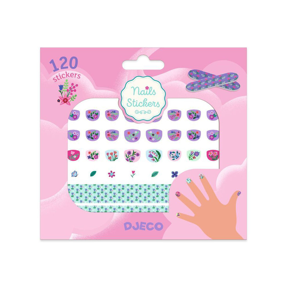 360pc Djeco Petit Flowers Nail Stickers Adhesive Manicure Art 4y+