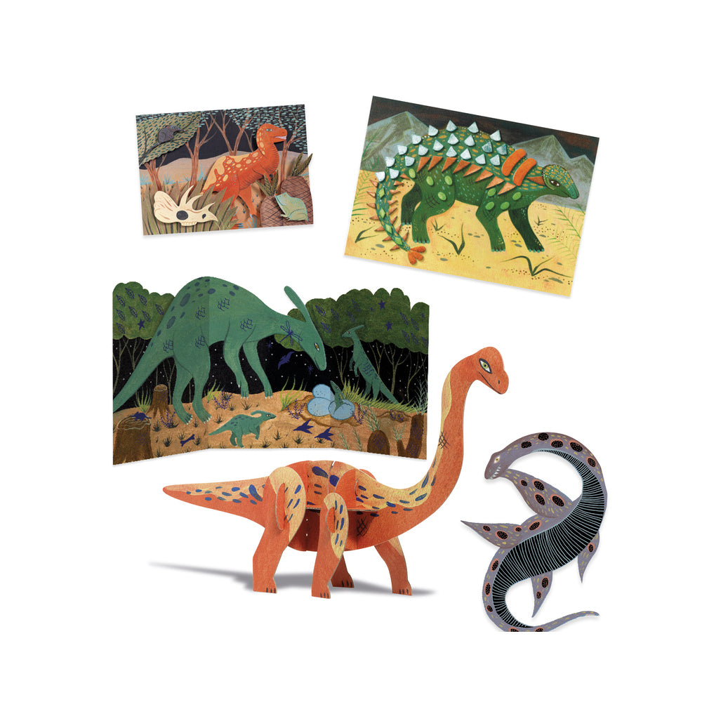 Djeco The World of Dinosaurs Multi Kids/Children Craft Box Kit 6y+