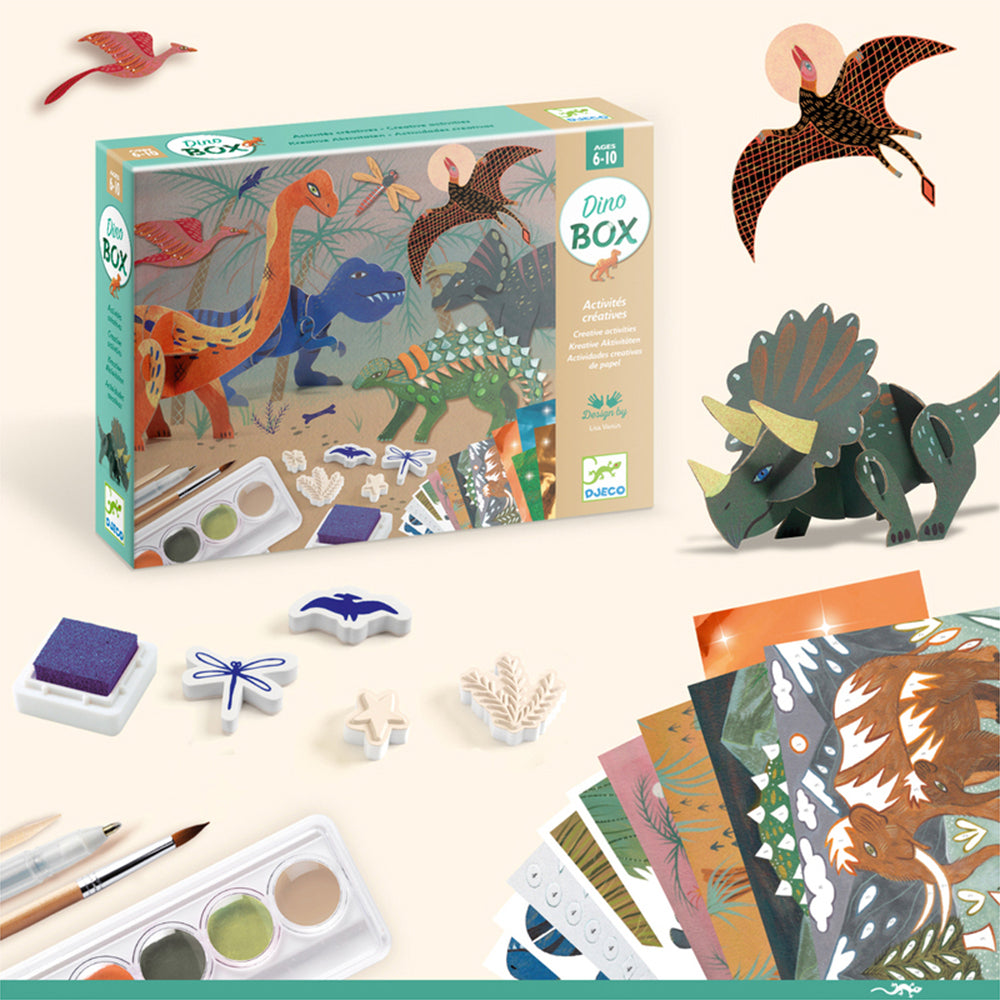 Djeco The World of Dinosaurs Multi Kids/Children Craft Box Kit 6y+