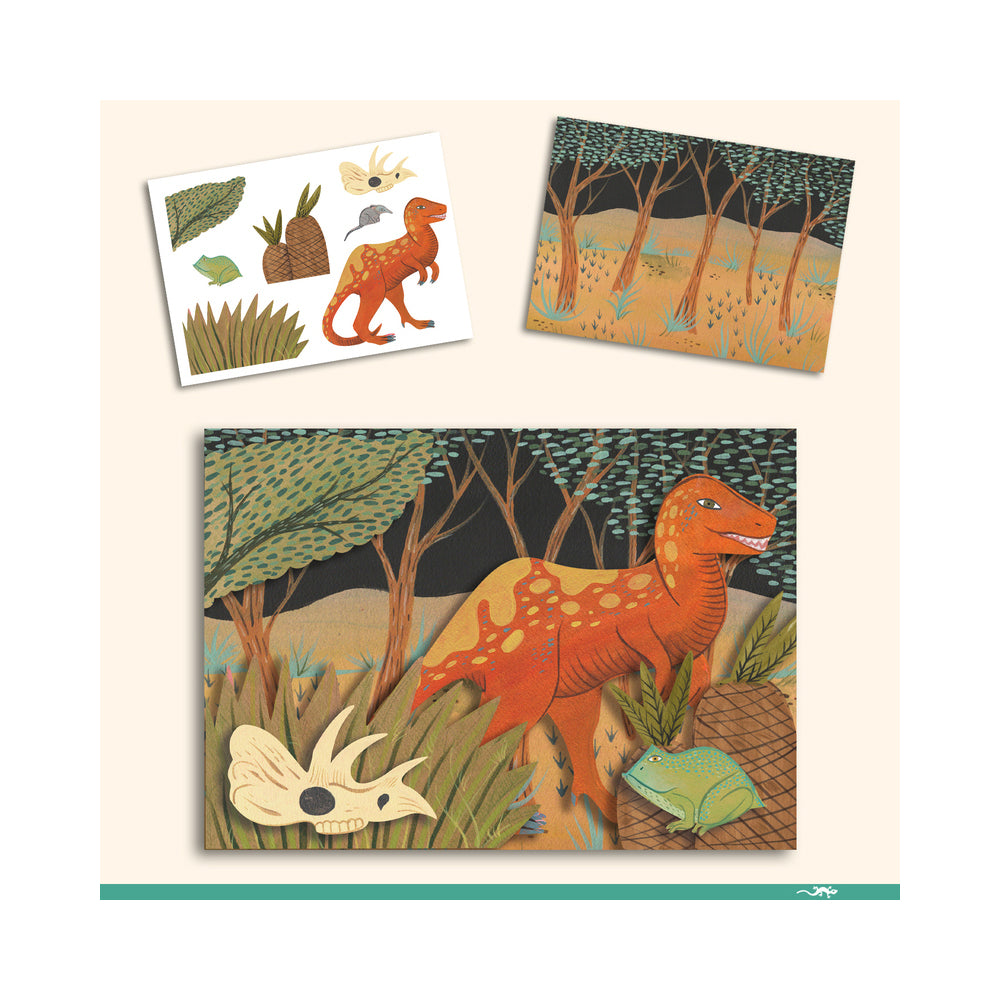 Djeco The World of Dinosaurs Multi Kids/Children Craft Box Kit 6y+