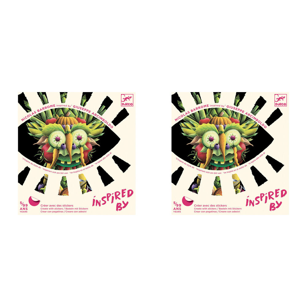 2PK Djeco Inspired By Spring Vegetables Giuseppe Arcimboldo Stickers Set 5y+