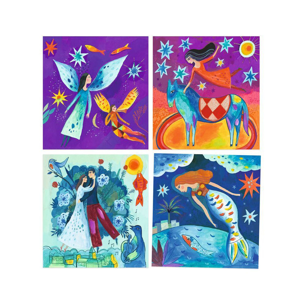 Djeco Inspired By In a Dream-Marc Chagall-Gouache Kids Paint Set 7y+