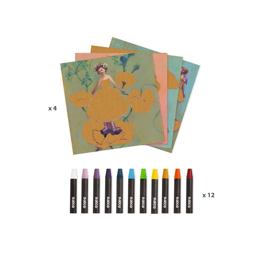 Djeco Inspired By The Ballerina-Edgar Degas-Wax Crayons Set 8y+