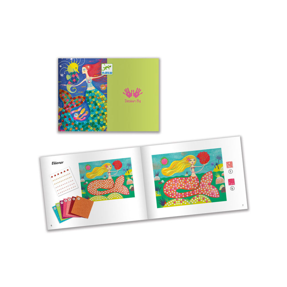 Djeco The Mermaid's Song Mosaic Kids DIY Creative Craft Kit 6y+