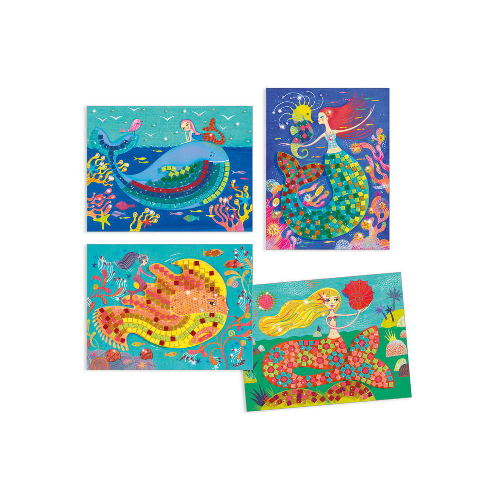 Djeco The Mermaid's Song Mosaic Kids DIY Creative Craft Kit 6y+