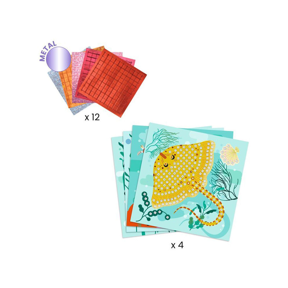 Djeco Caribbean Mosaic Kids DIY Creative Craft Kit 5y+