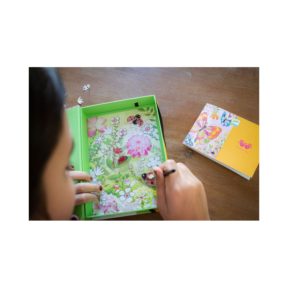 12pc Djeco Butterflies Glitter Boards DIY Art Kit Kids 8y+