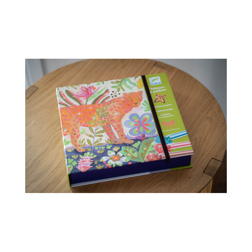 Djeco Tropico Glitter Boards Kids Activity Art Book 6y+