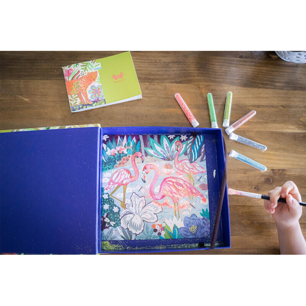 Djeco Tropico Glitter Boards Kids Activity Art Book 6y+