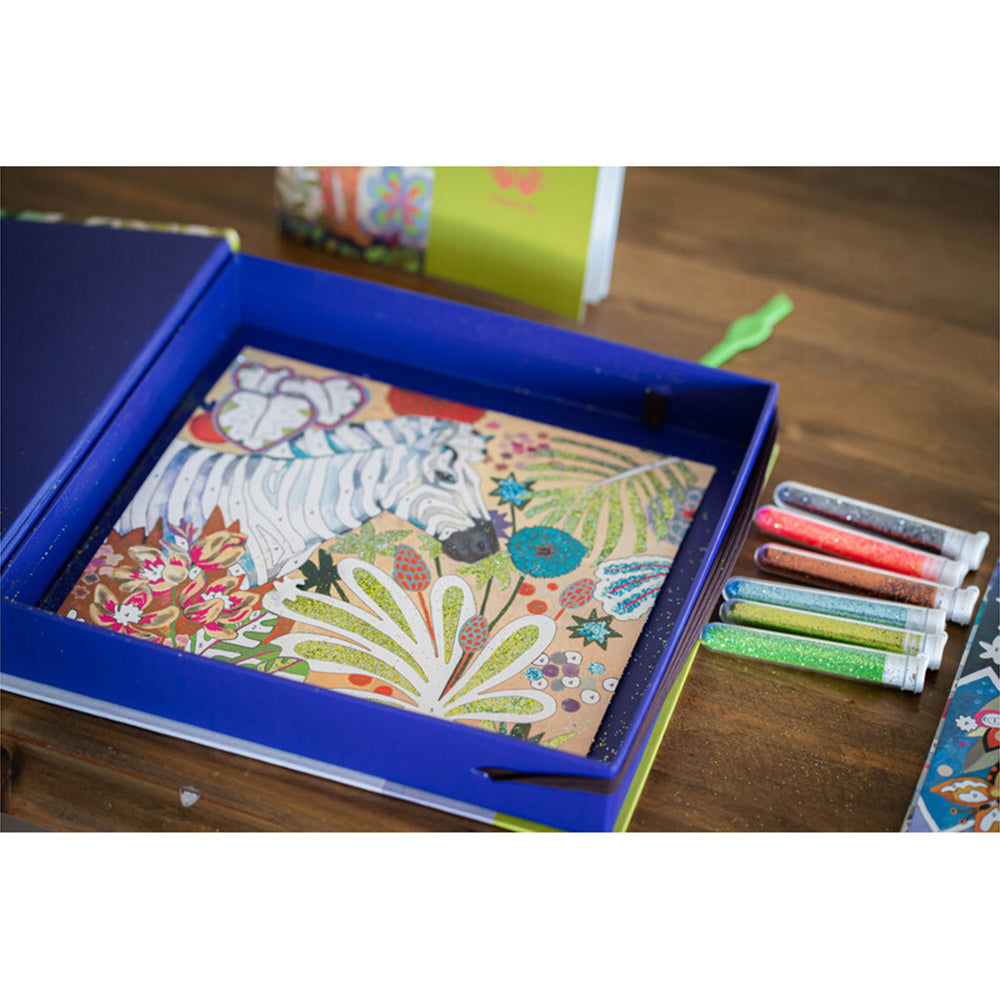 Djeco Tropico Glitter Boards Kids Activity Art Book 6y+