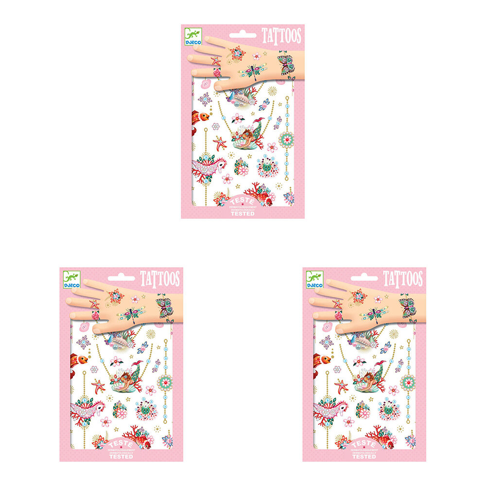 150pc Djeco Fiona's Jewels Temporary/Fake Tattoos Kids 3y+