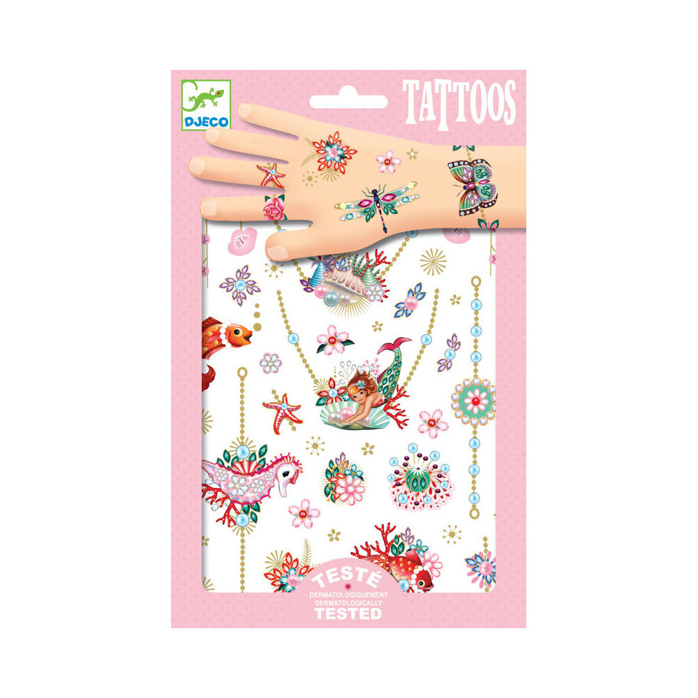 150pc Djeco Fiona's Jewels Temporary/Fake Tattoos Kids 3y+