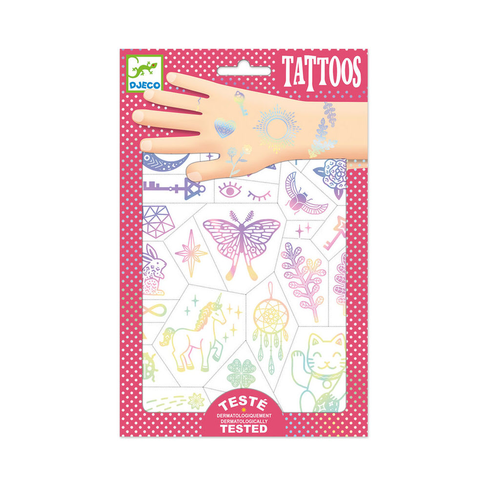 150pc Djeco Lucky Charms Temporary/Fake Tattoos Kids 3y+