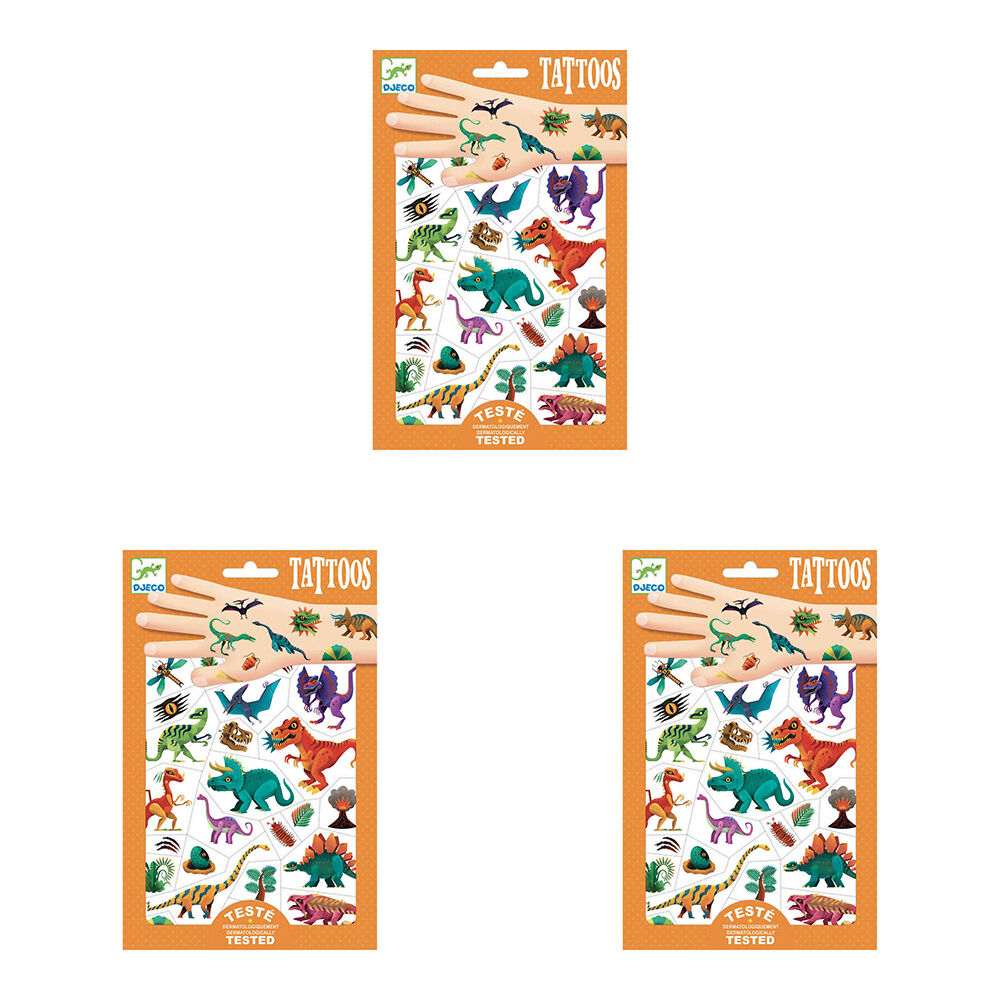 150pc Djeco Dino Club Temporary/Fake Tattoos Kids 3y+